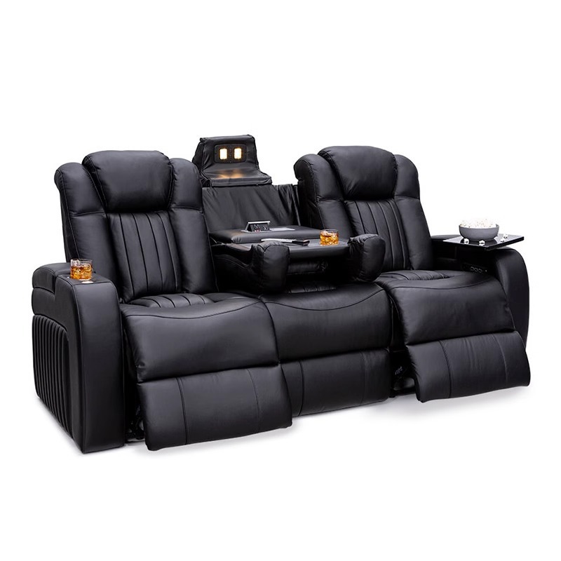 Home Cinema Lounge - Black Movie Theater Seats Lounge Chaise