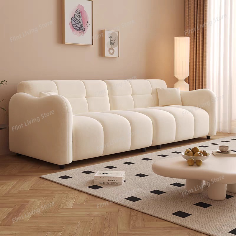 Home Cinema Lounge - Relaxing Cream Living Room Sofas Economic