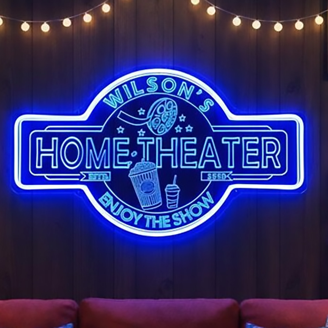 Home Cinema Theater - Custom Home Theater Neon Sign Personalized