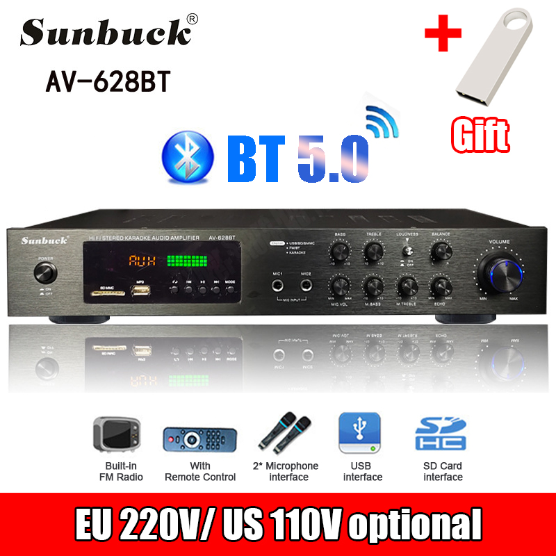 Home Cinema Gadgets - 110/220V 2000W Bluetooth Power Amplifier Audio