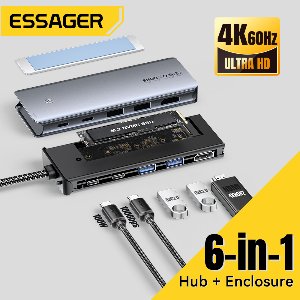 Home Cinema Usb - Essager USB C Hub With M.2