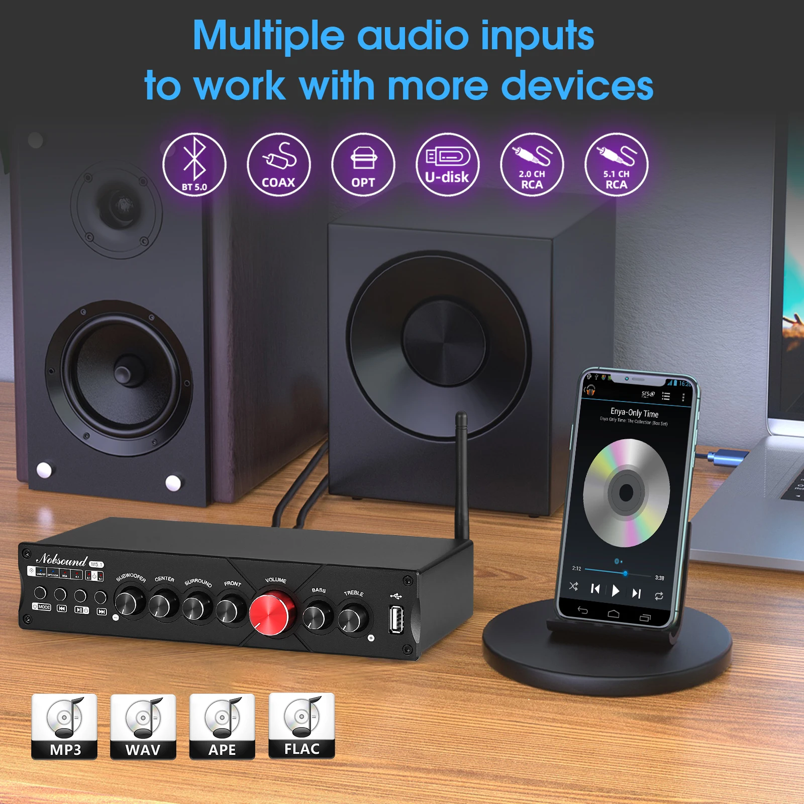 Nobsound M5.1 Digital Bluetoot - Home Cinema Samsung 5.1 评论和价格