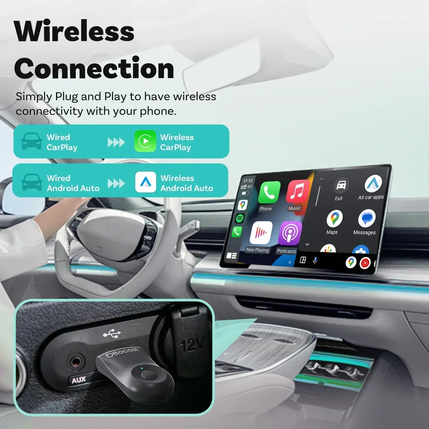 OTTOCAST MINI 2 in 1 Wired to  - Smart Tv Stick 评论和价格