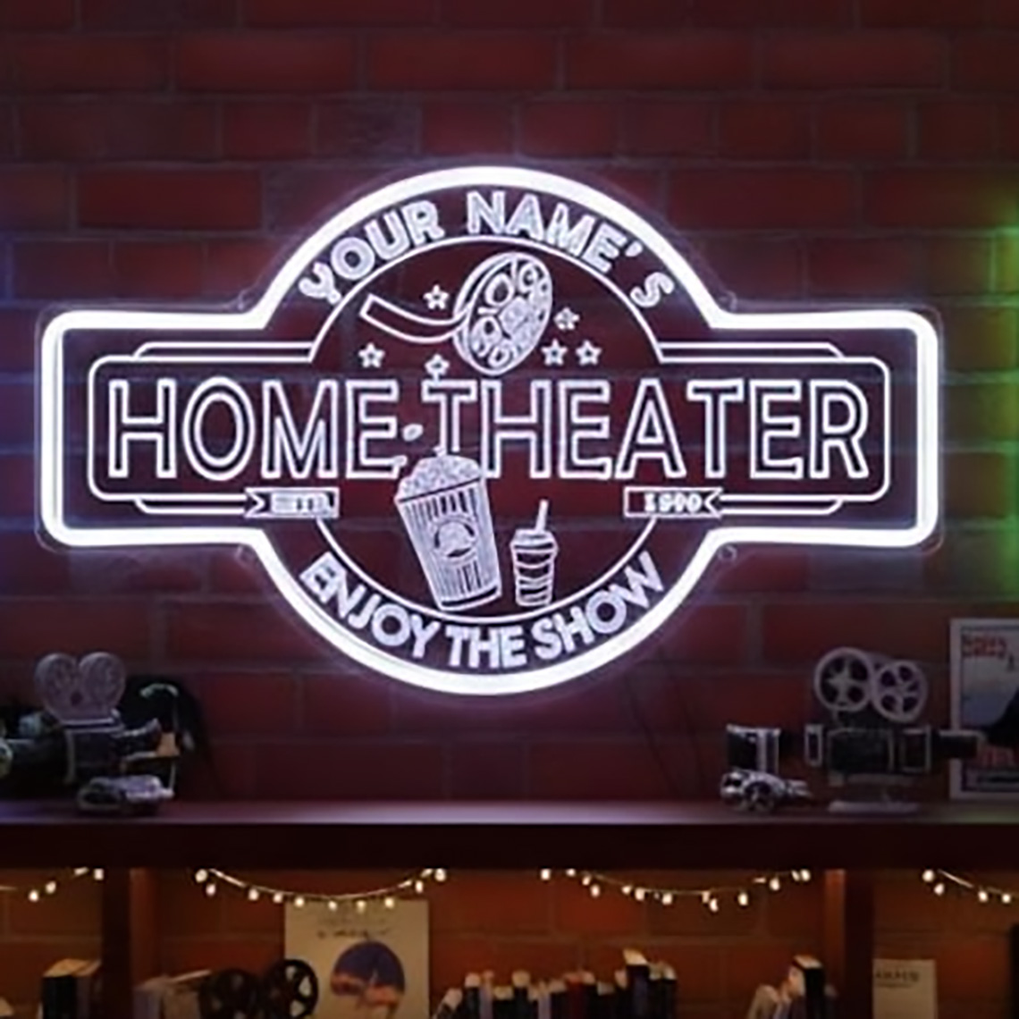 Custom Home Theater Neon Sign  - Home Cinema Theater 评论和价格