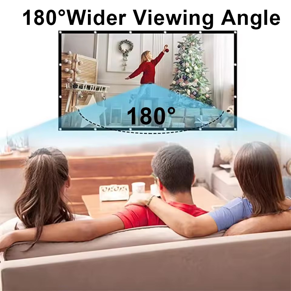 XIAOHUI 60-180Inch Projector W - Home Cinema Blanc 评论和价格
