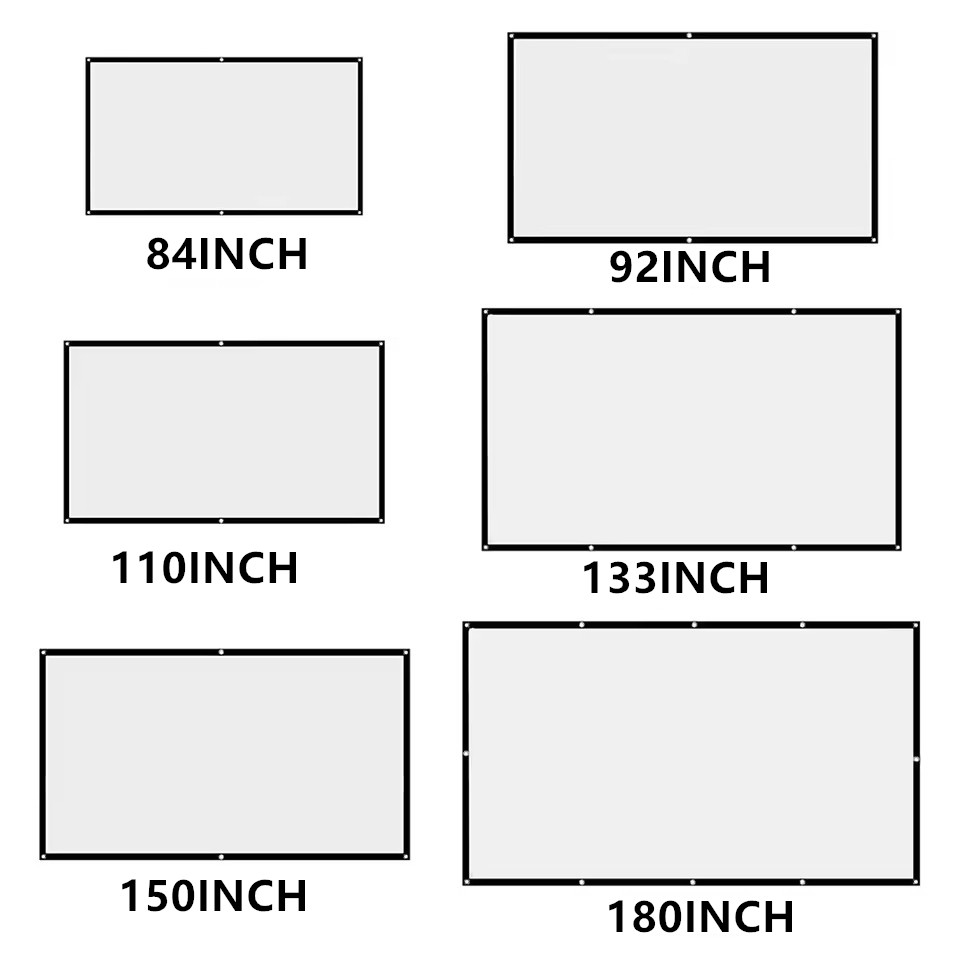 XIAOHUI 60-180Inch Projector W - Home Cinema Blanc 评论和价格