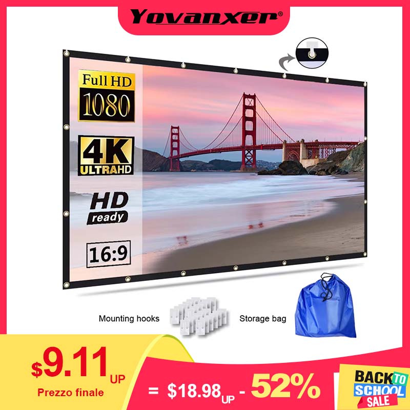 Yovanxer Portable Screen for P - Home Cinema Blanc 评论和价格