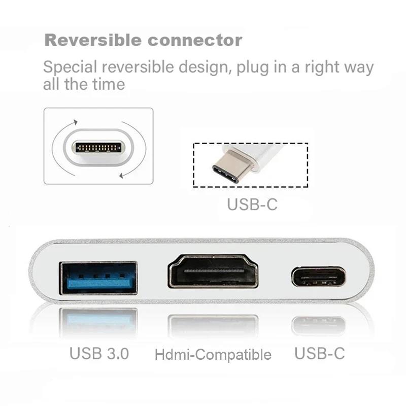 3 In 1 USB C to HDTV Hub USB C - Home Cinema Usb 评论和价格