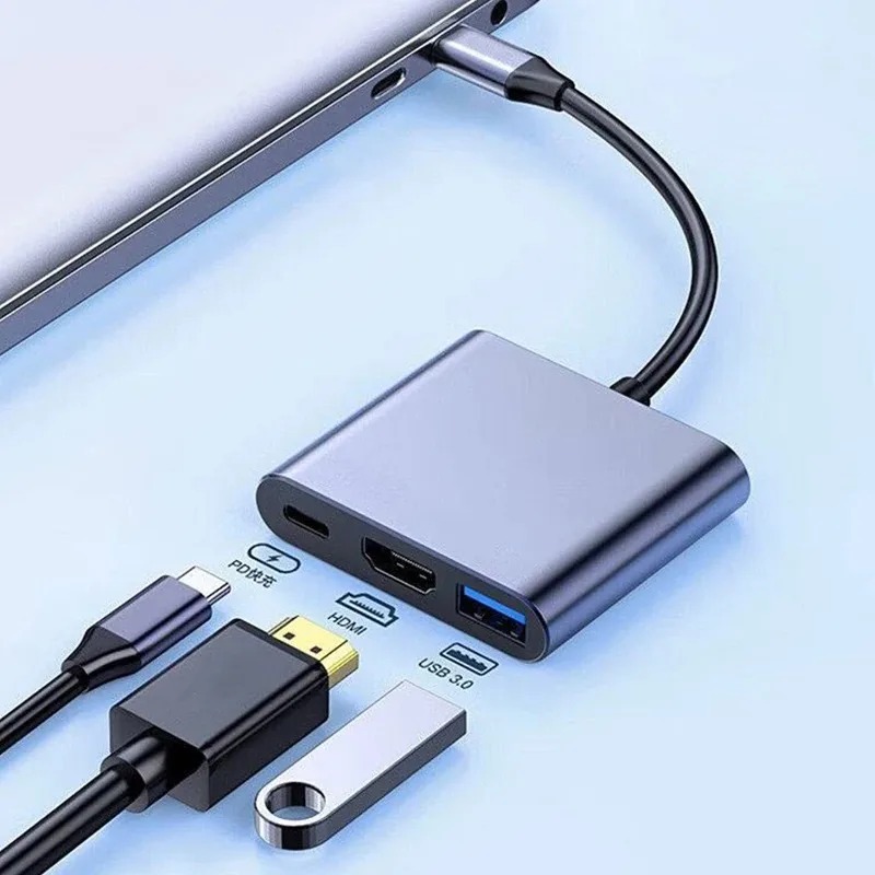 USB C HUB 3in1 Type C 3.0 to H - Home Cinema Usb 评论和价格