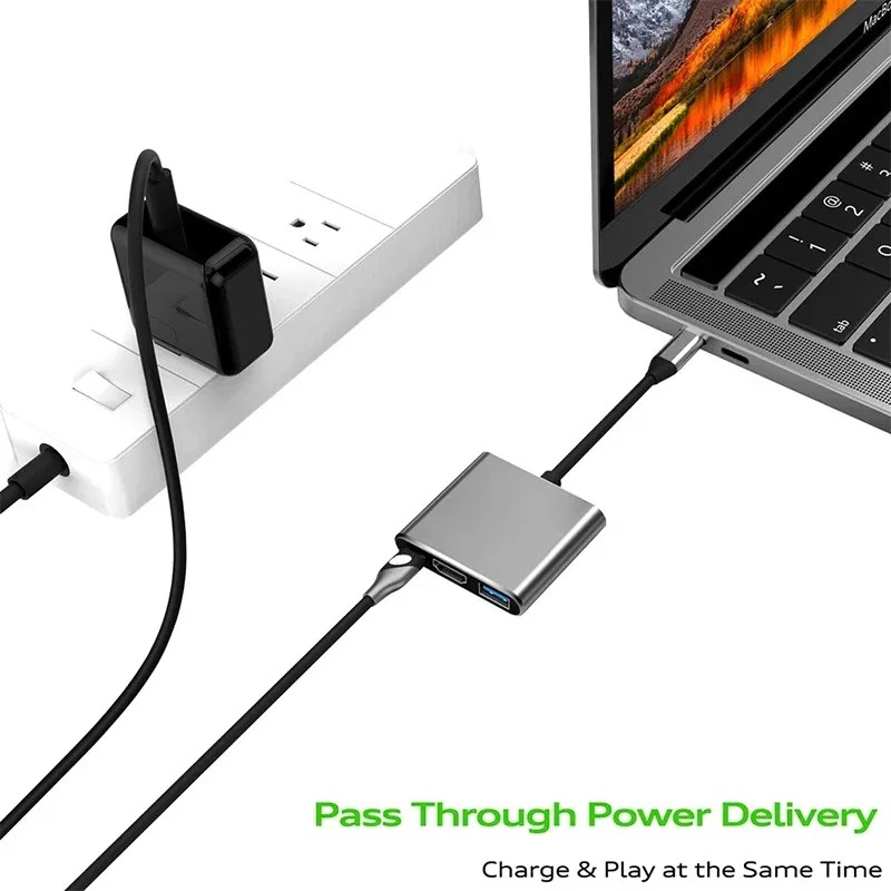 USB C HUB 3in1 Type C 3.0 to H - Home Cinema Usb 评论和价格
