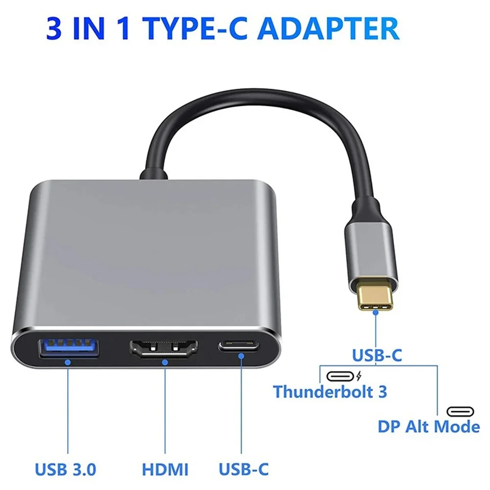 USB C HUB 3-in-1 Multiports Ad - Home Cinema Usb 评论和价格