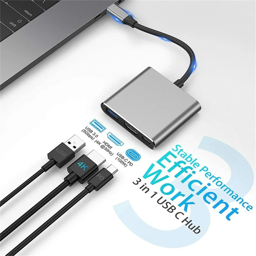 USB C HUB 3-in-1 Multiports Ad - Home Cinema Usb 评论和价格