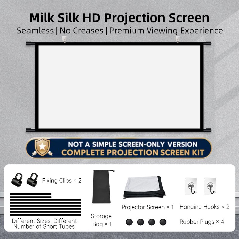 Projector Screen Wall Mounted  - Home Cinema Blanc 评论和价格