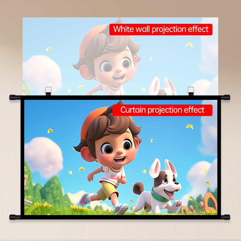 Projector Screen Wall Mounted  - Home Cinema Blanc 评论和价格