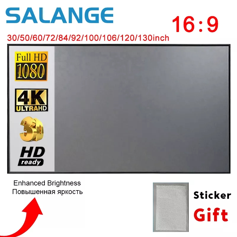 Salange Projector Screen,60 10 - Home Cinema Blanc 评论和价格