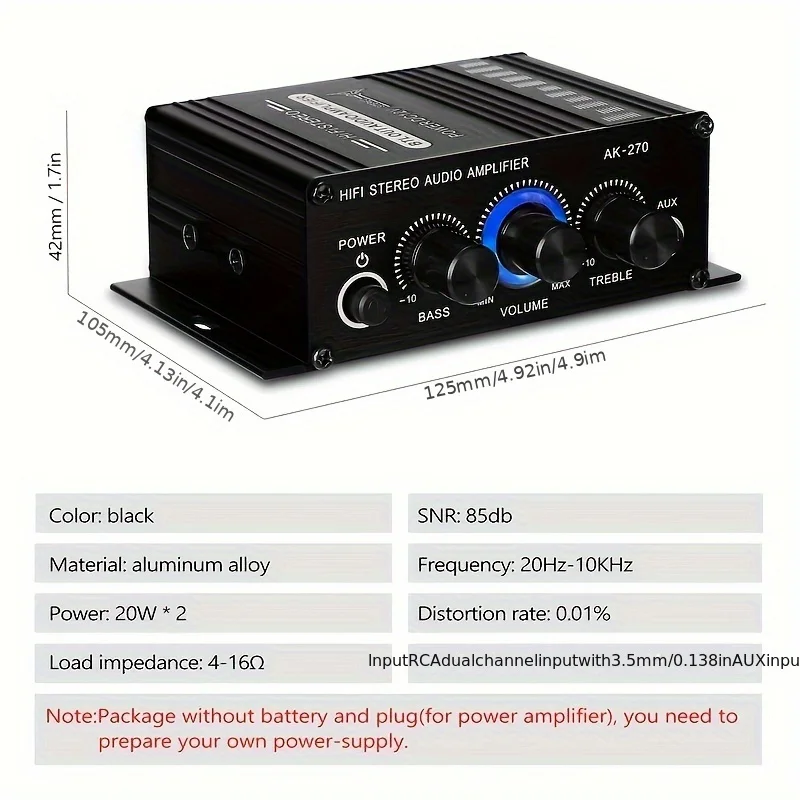 AK-270 400W Mini Power Amplifi - Home Cinema Theater 评论和价格
