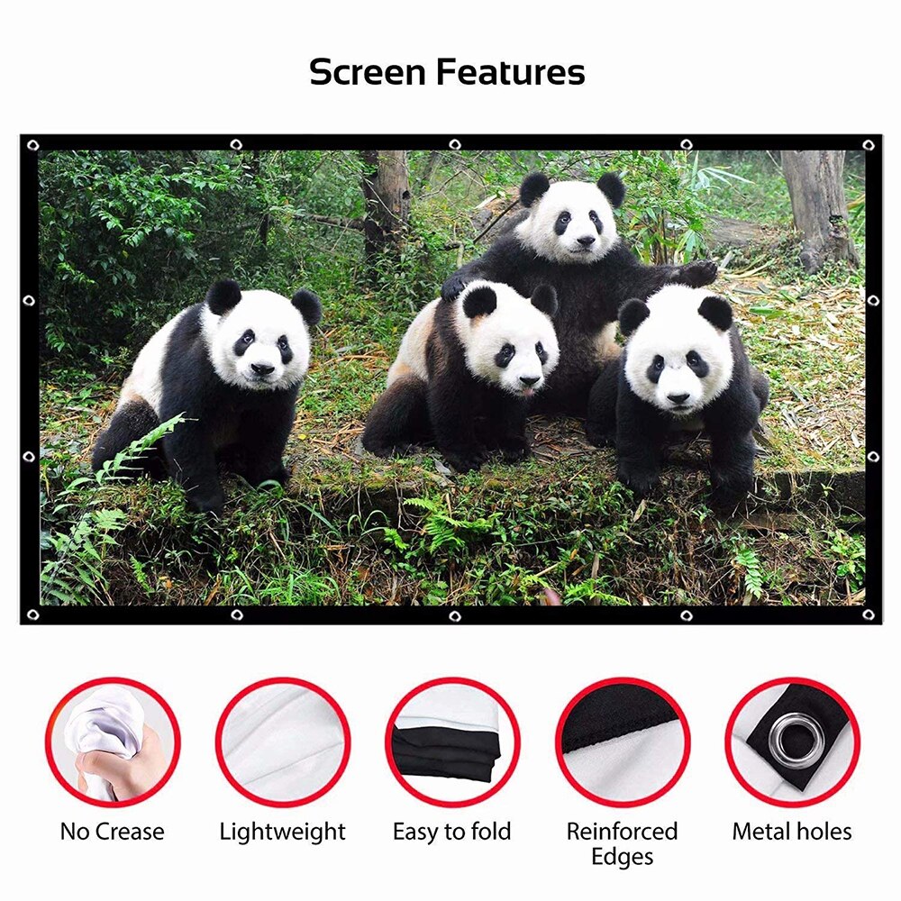 60 100 120 150Inch Simple Fold - Home Cinema Blanc 评论和价格